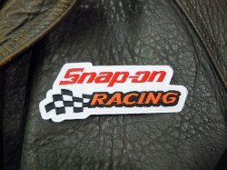 画像1: スナップオンのレーシングワッペン（チェッカーフラッグ）